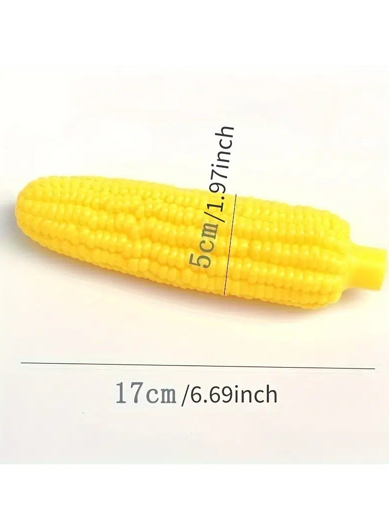Goolsky Corn-Shaped Squeaky Dog Toy, Durable Non-Toxic Polyethylene Chew Toy for Small Breeds, Realistic Design Pet Squeak Toy for Dental Health, No Battery Needed - Image 5