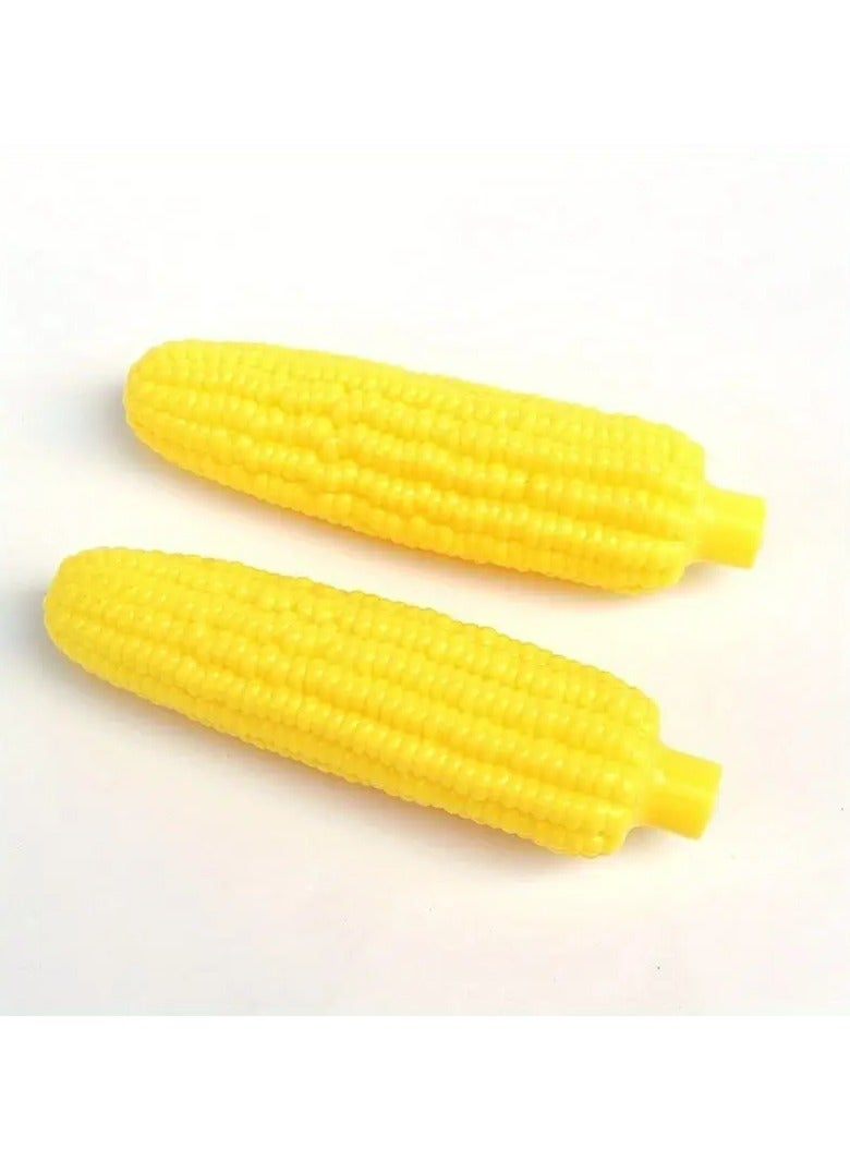 Goolsky Corn-Shaped Squeaky Dog Toy, Durable Non-Toxic Polyethylene Chew Toy for Small Breeds, Realistic Design Pet Squeak Toy for Dental Health, No Battery Needed - Image 3