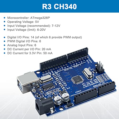 LAFVIN Basic Starter Kit with R3 CH340,Breadboard + Retail Box Compatible with Arduino IDE - Image 2
