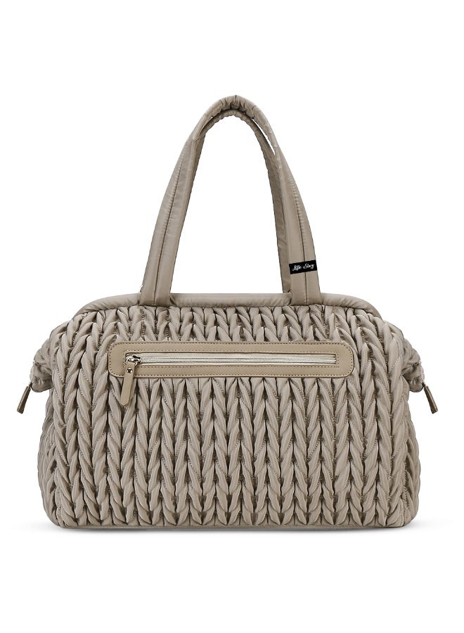 Little Story Elva Diaper Bag with Stroller Straps - Beige - Image 2