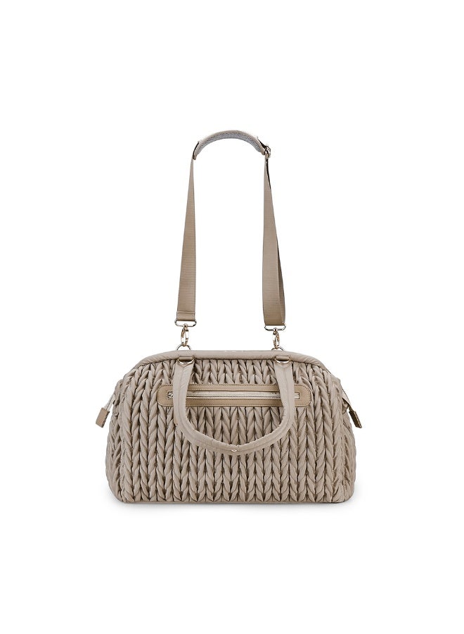 Little Story Elva Diaper Bag with Stroller Straps - Beige - Image 4