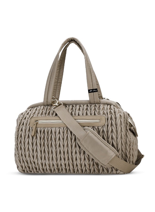 Little Story Elva Diaper Bag with Stroller Straps - Beige - Image 1