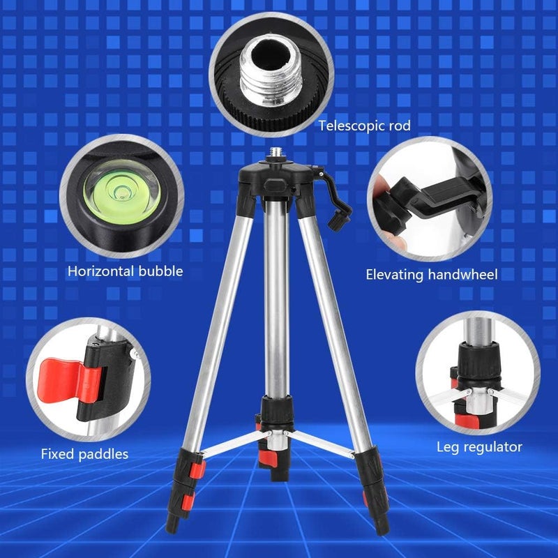 1.2M Tripod Level Stand for Automatic Self Leveling Level, Aluminum Alloy Leveling Tool Tripod with 3 - Way Joint Head and Quick Release Plate, for Surveying and - Image 4