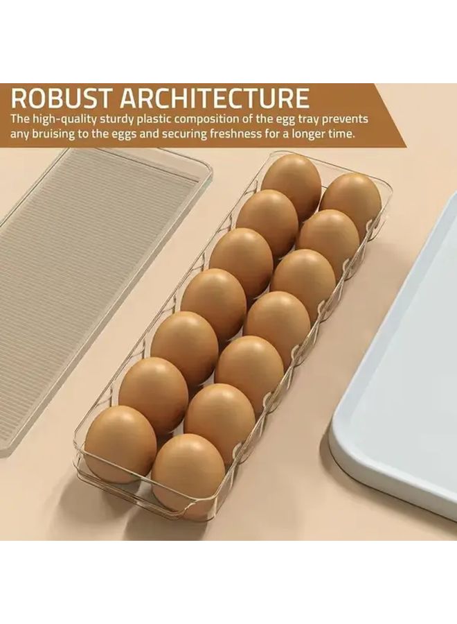 3 Tier White Egg Rack For Refrigerator Side Door Large Capacity Space Saving Organizer - Image 3