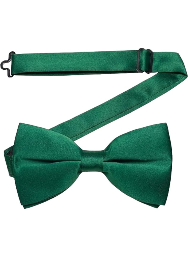 Trenderrs Men's Solid Color Satin Bow Tie  - Image 2
