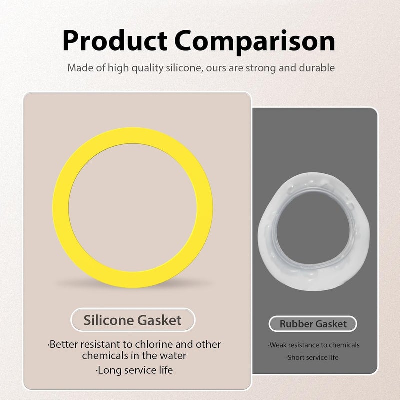 Ullnosoo Flush Valve Seal for Kohler, 3 Pack Upgraded Silicone Toilet Replacement Tank Parts for K-GP1059291 Canister Flush Valve Kit Gasket - Image 3