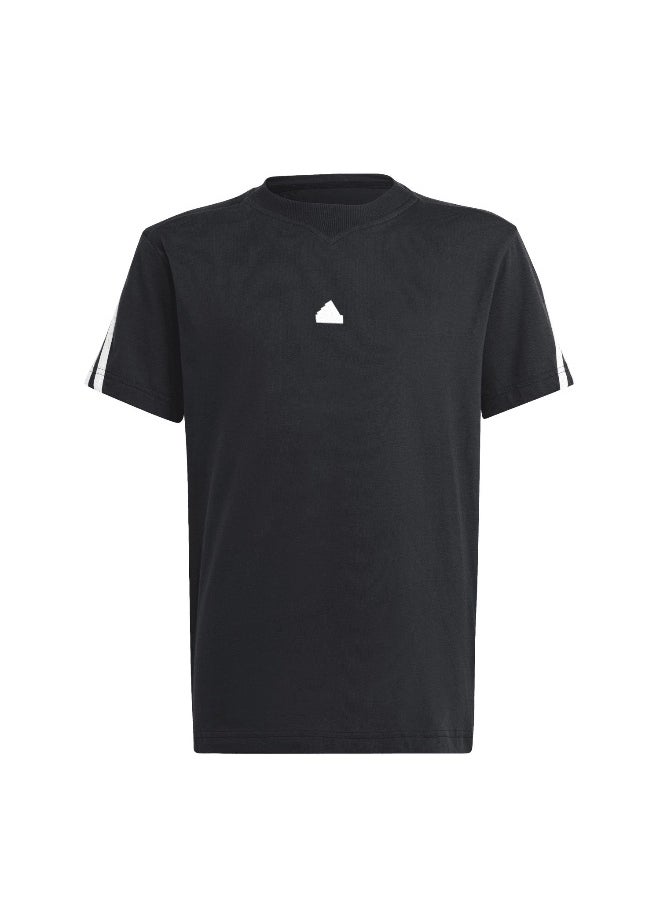 Adidas adidas U Fi 3S T Black Training T-Shirts 7-8Y  - Image 1