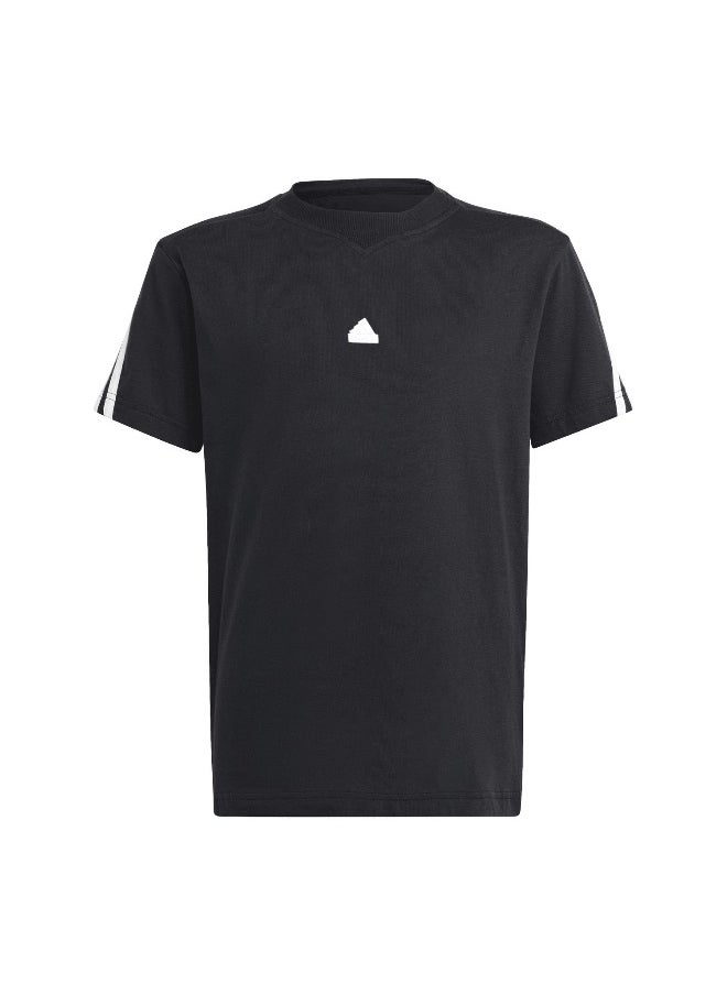 Adidas adidas U Fi 3S T Black Training T-Shirts 7-8Y  - Image 2