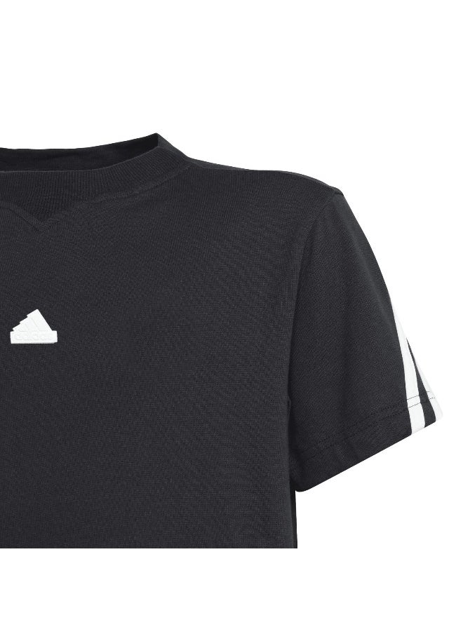 Adidas adidas U Fi 3S T Black Training T-Shirts 7-8Y  - Image 4