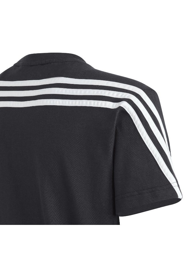 Adidas - adidas U Fi 3S T Black Training T-Shirts 7-8Y - Image 1