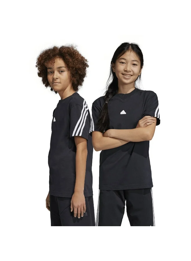 Adidas U Fi 3S T Black Training T-Shirts 7-8Y