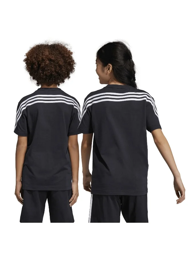 Adidas U Fi 3S T Black Training T-Shirts 7-8Y