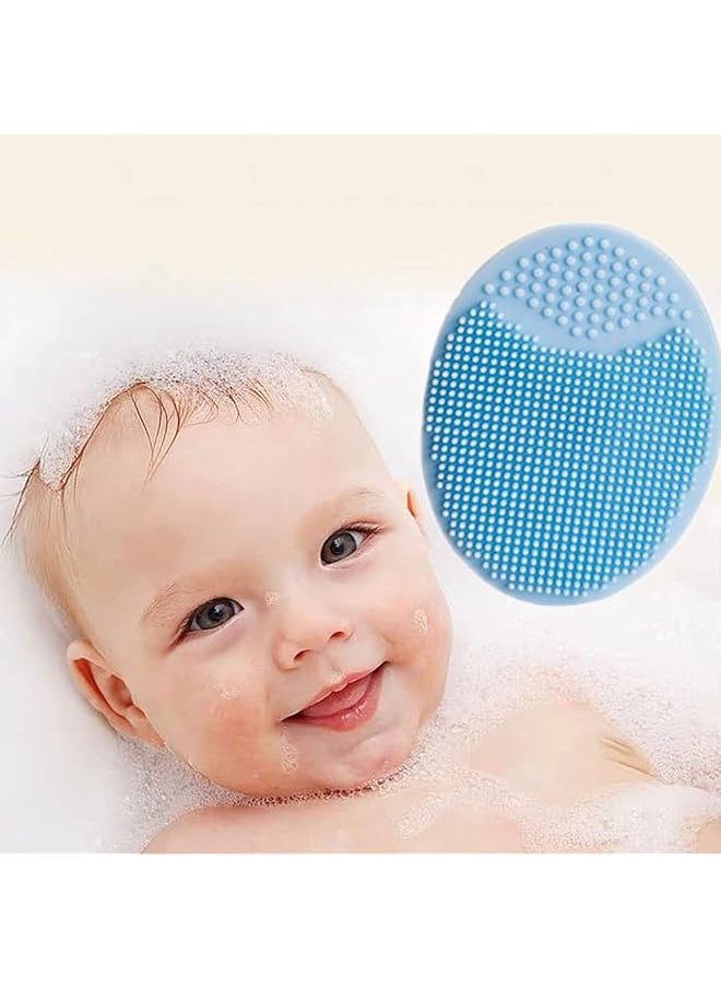 erorex - Baby Bath Brush 2 Pack Baby Silicone Bath Brush，Baby Cradle Cap Brush The Skinsoother Baby - Image 1