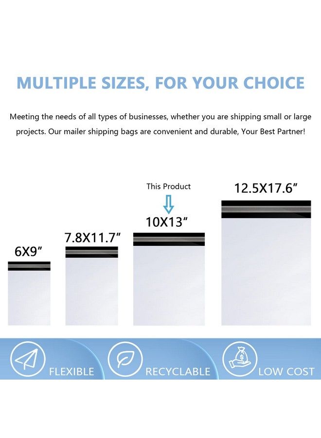 KORCCI White Poly Mailers 10X13In 100Pcs Shipping Bag Envelope For Clothing Self Strong Adhesive Mailing Envelopes For Business Suppliers Flexible Secure Package Waterproof Tear Resistant Postal Bags - Image 5
