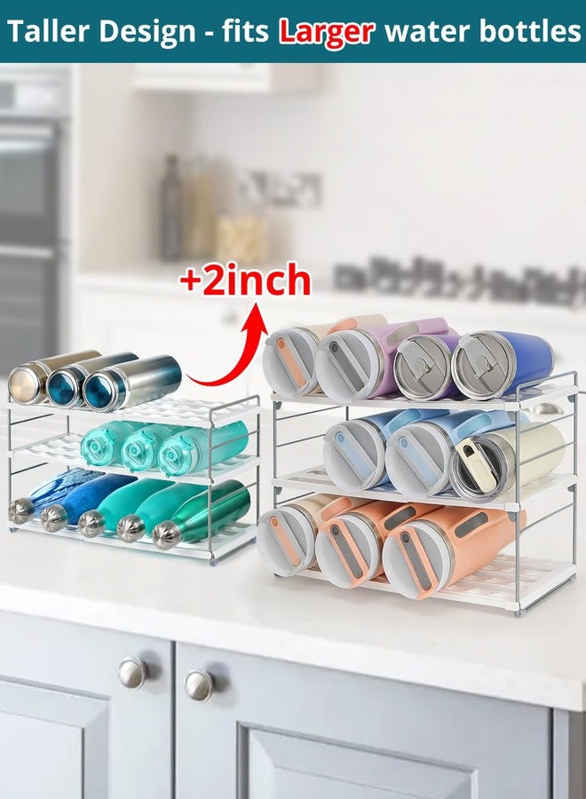 JUPELI Upgraded Large Expandable Water Bottle Organizer for 40 oz Stanley, Owala & Yeti Tumblers, Adjustable Storage Rack for Travel Mug Cabinet, Pantry, and Kitchen Organization, Fits 20/30 oz Bottles Too - Image 4