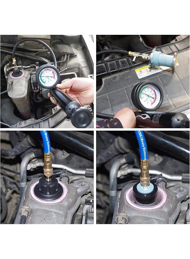 Generic 28 Pcs Radiator Pressure Tester - Vacuum Cooling System Kit Automotive Coolant Pressure Cap Tester Kit Coolant Vacuum Refill Kit Applicable For Bmw Audi Buick And Other Models  - Image 5