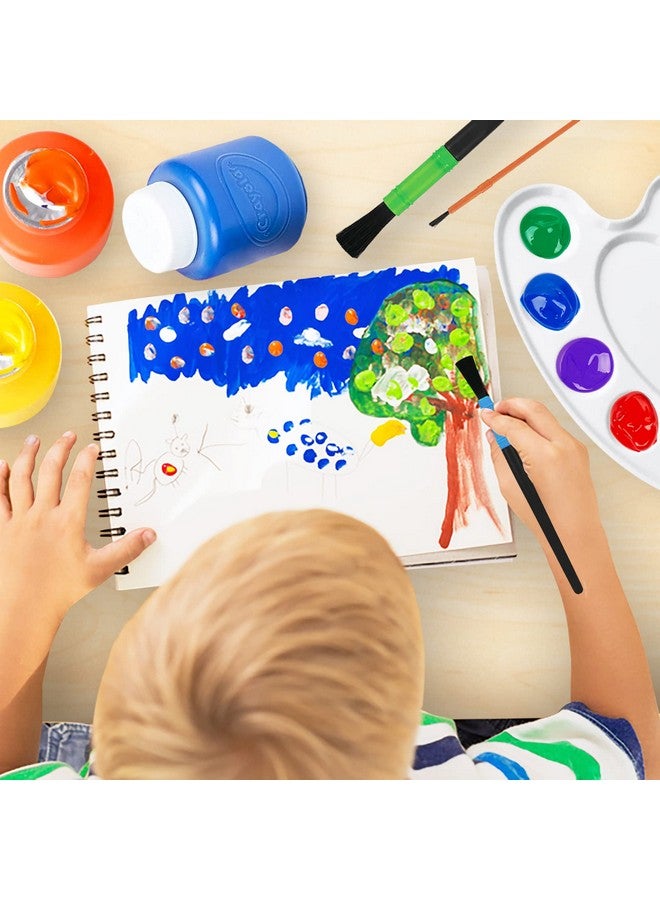 The Mega Deals طقم رسم للأطفال، طلاء قابل للغسل للأطفال 6 ألوان، مئزر رسم، طلاء تمبرا غير سام 2 أونصة لكل منها، ألوان للفنون للأطفال الصغار، الحرف، مشاريع الطلاء بالأصابع في المنزل - Image 5