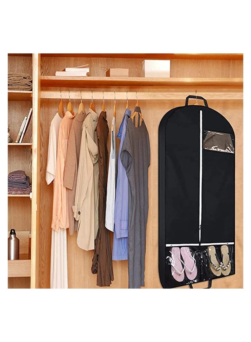 Garment Bags, Travel Suit Bags for Men Women with 2 Clear Pockets, for Travel and Storage, Hanging Garment Bags, Storage Bags for Clothes, Suits, Shirts, Coats, Dress, for Plane, Car (128*58*10cm)  - Image 4