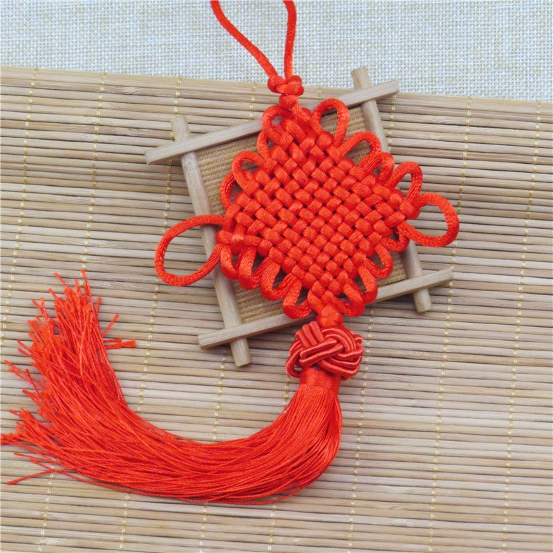 Thread Knot 10 Plate Chinese Knot Pendant for Living Room Large Small Chinese Knot Heart Knot Wall Hanging Festive New Year Decoration Line 5 10 Coiling + Cap + Tassel