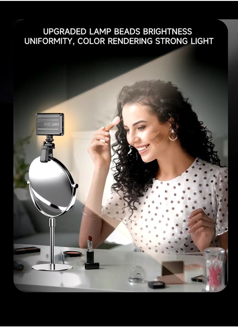 DIGI CORE - D10 120 LED Video Light LED Camera Light 360° Portable Photography Lighting Type-C 3000mAh Rechargeable Battery CRI 95+ 2500k-9000K On Camera Light Fill Light Continuous Working Time 90+ Minutes - Image 1