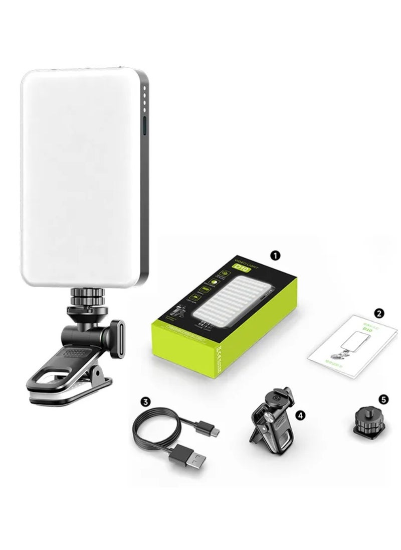 DIGI CORE - D10 120 LED Video Light LED Camera Light 360° Portable Photography Lighting Type-C 3000mAh Rechargeable Battery CRI 95+ 2500k-9000K On Camera Light Fill Light Continuous Working Time 90+ Minutes - Image 1