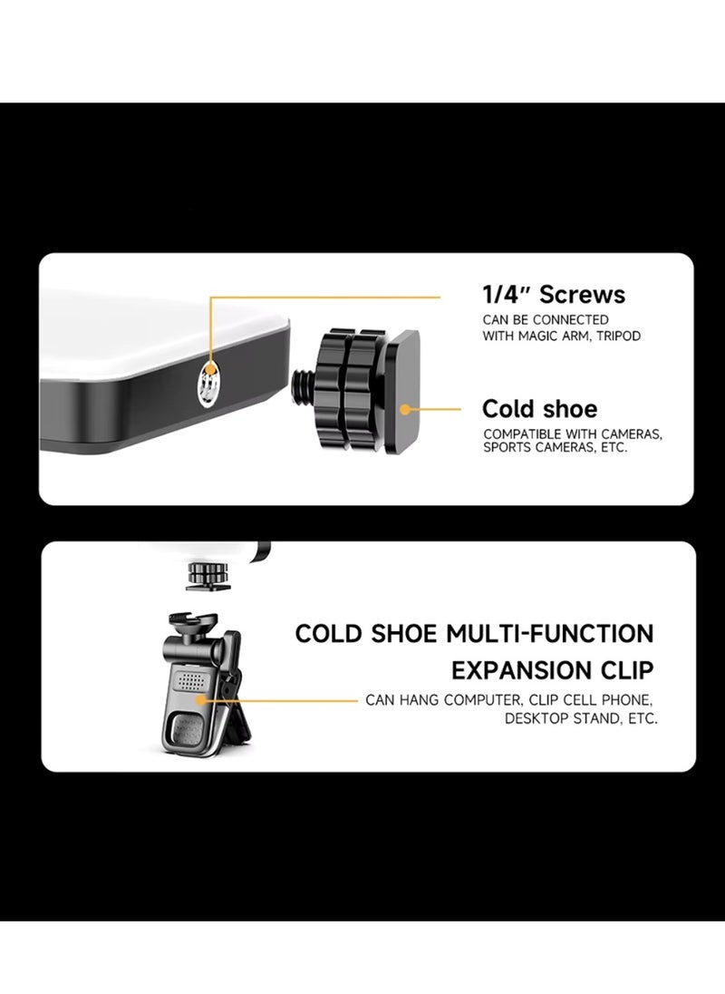 DIGI CORE - D10 120 LED Video Light LED Camera Light 360° Portable Photography Lighting Type-C 3000mAh Rechargeable Battery CRI 95+ 2500k-9000K On Camera Light Fill Light Continuous Working Time 90+ Minutes - Image 1