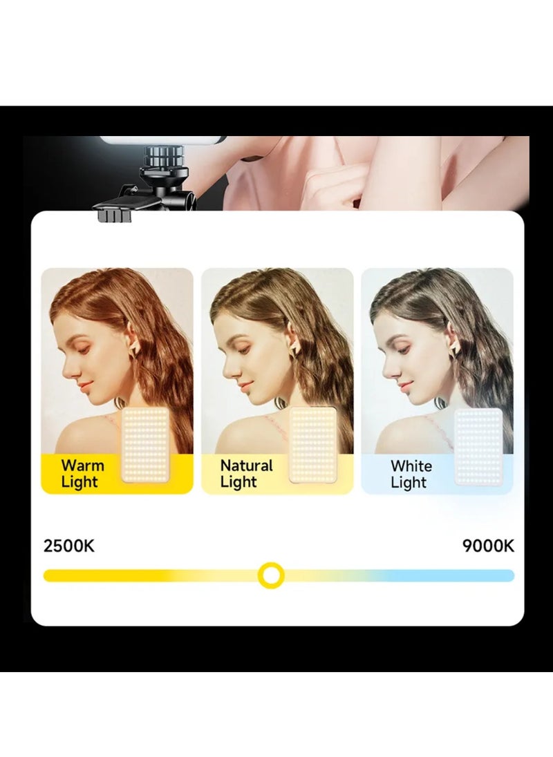 DIGI CORE - D10 120 LED Video Light LED Camera Light 360° Portable Photography Lighting Type-C 3000mAh Rechargeable Battery CRI 95+ 2500k-9000K On Camera Light Fill Light Continuous Working Time 90+ Minutes - Image 1