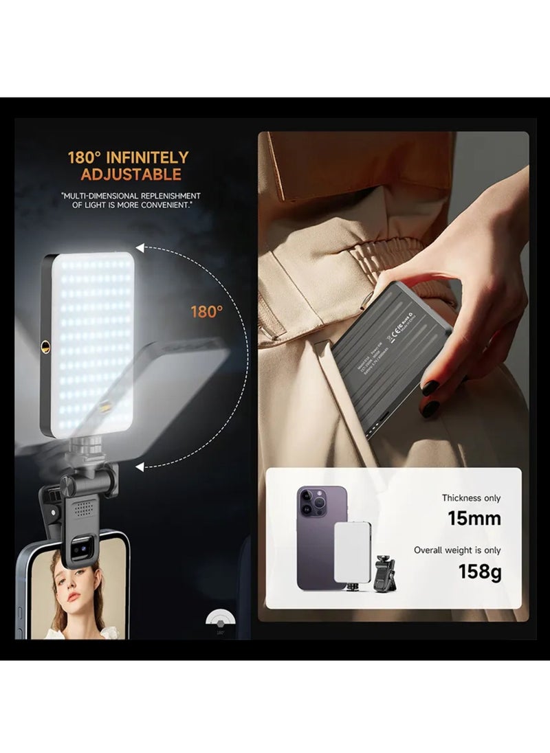 DIGI CORE - D10 120 LED Video Light LED Camera Light 360° Portable Photography Lighting Type-C 3000mAh Rechargeable Battery CRI 95+ 2500k-9000K On Camera Light Fill Light Continuous Working Time 90+ Minutes - Image 1