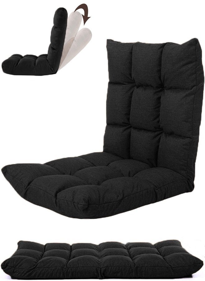 Cady One Ground chair for camping and trekking, multi-colored, velvet-quality sponge padded with adjustable back (colors may vary)  - Image 2