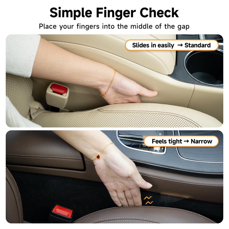 Givifive Car Seat Gap Filler Set of 2, Soft Foam Multifunctional Seat Side Gap Filler with Organizer & Hook Function, 3in1 Gap Stopper Universal Fit Car SUV Truck Fill The Gap Between Seat & Console - Image 5