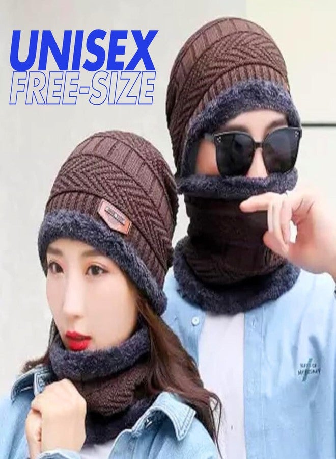 KhuHap Wool Beanie Cap & Muffler for Mens & Women - Winter Cap for Men - Men’s Woolen Cap with Neck Muffler - Winter Muffler for Women - Soft Woolen Muffler & Cap for Men & Women, Unisex, Multicolor - Image 4