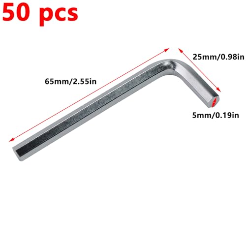 Antrader 5mm Allen Wrench LShaped Hex Key Set Pack of 50 - Image 3