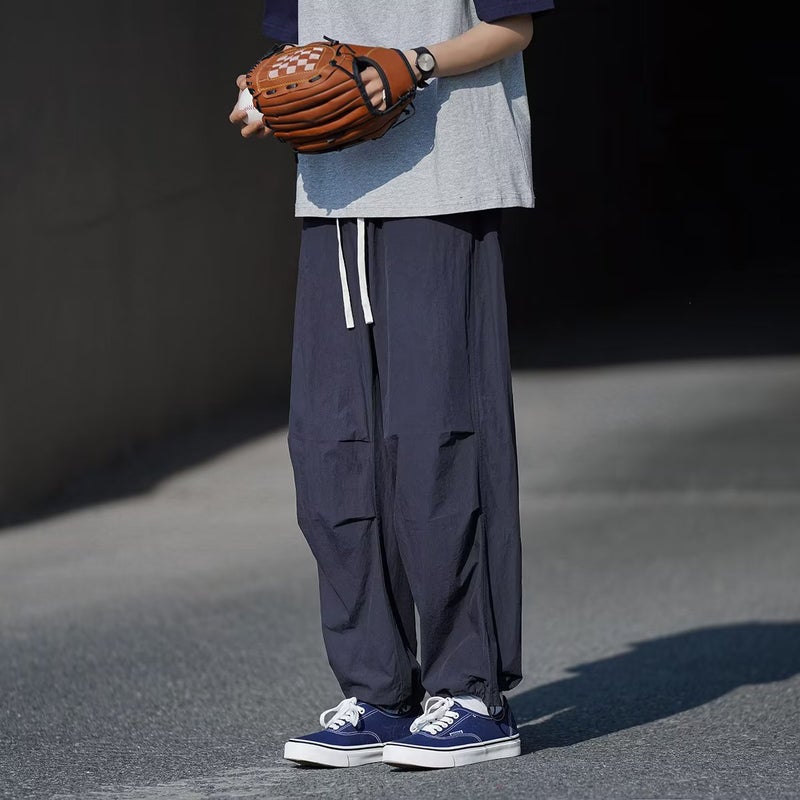 Ice Silk Quick-Drying Paratrooper Pants Men'S Summer Thin Loose Ankle-Length Pants For Duffy Shuai-Chao Brand Workwear Casual Pants - Image 3