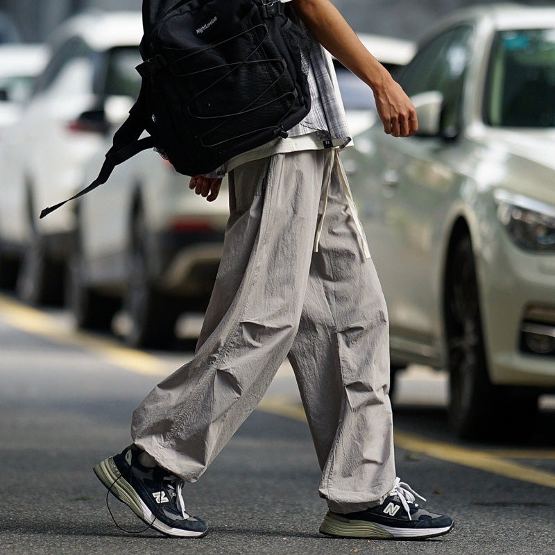 Ice Silk Quick-Drying Paratrooper Pants Men'S Summer Thin Loose Ankle-Length Pants For Duffy Shuai-Chao Brand Workwear Casual Pants - Image 4