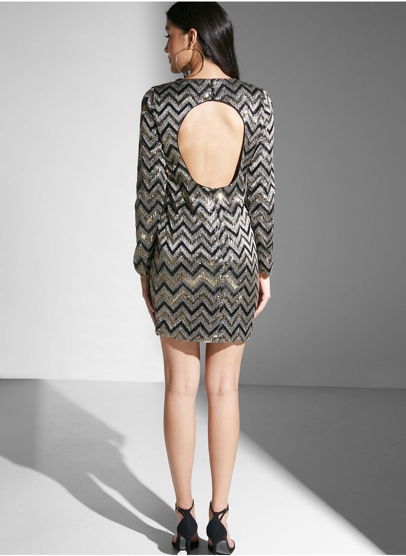 Chi-Chi London - Sequin Detail Dress - Image 1