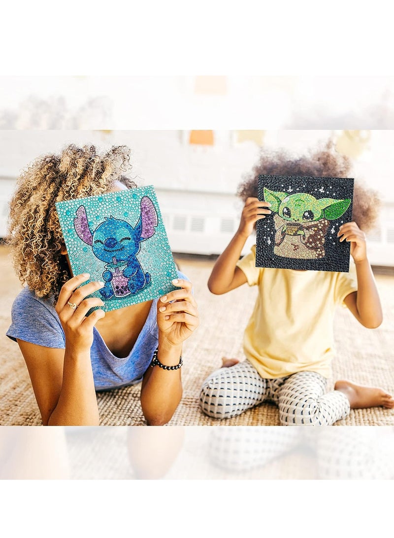 5D Diamond Painting Kit for Kids with Wooden Frame Easy Small Anime Diamond Painting Full Drill Diamond Art Gem Painting for Beginners 7X7 inch Drink  - Image 5