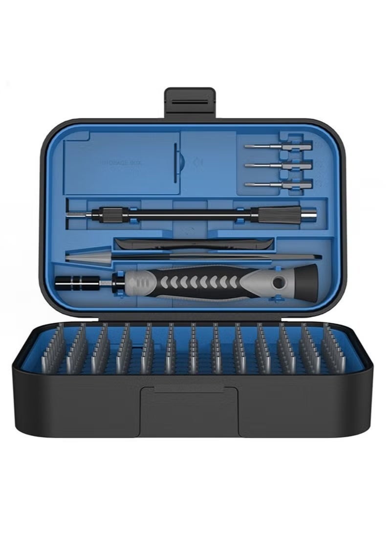 ELTRAZONE 130 in 1 Precision Screwdriver Set with 121 Bits, Magnetic Electronics Repair Tool Kit with Tweezer, Flat Phillips Pentalobe Torx Star Bits for Computer PC Laptop Phone Game Console DIY Maintenance - Image 1
