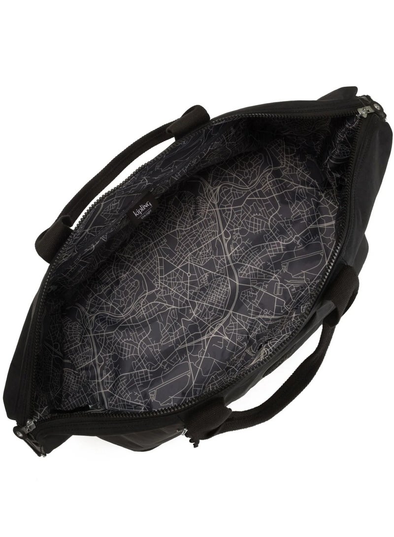 kipling Bori Large Weekender with Trolley Sleeve and Removable Shoulderstrap - Black Noir - Image 3