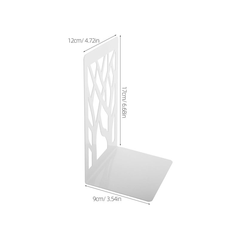 Kichouse Heavy Duty Metal Bookends with Non Slip Base for Home Office - Image 2