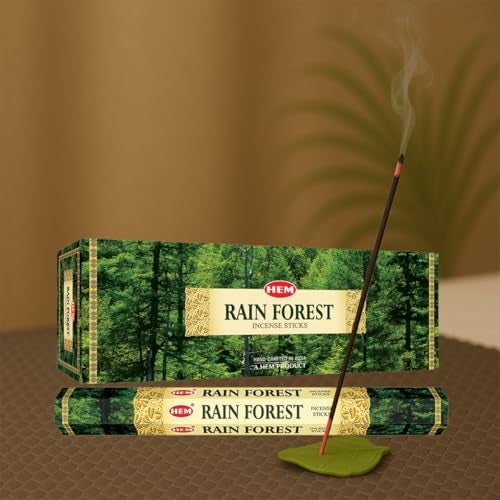 Hem Rain Forest Incense Sticks - Box of Six 20 Stick Hex Tubes | Enchanting Tropical Fragrance | Hand Rolled in India | Perfect for Meditation | Long-Lasting Aroma | Burning Time: 35-40 Minutes Each - Image 5