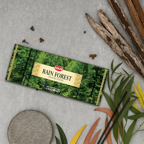 Hem Rain Forest Incense Sticks - Box of Six 20 Stick Hex Tubes | Enchanting Tropical Fragrance | Hand Rolled in India | Perfect for Meditation | Long-Lasting Aroma | Burning Time: 35-40 Minutes Each - Image 4