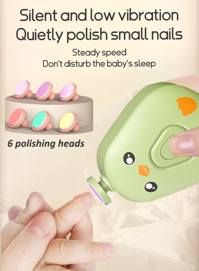 Electric nail grinder Baby nail trimmer Children's nail clippers Electric nail clippers With 6 grinding heads - Image 1
