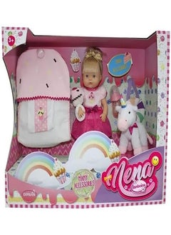 NENA DOLL WITH PLUSH UNICORN - 9307