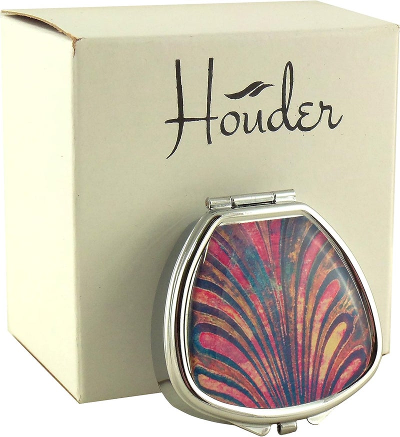 Designer Pill Box by Houder - Decorative Pill Case with Gift Box - Carry Your Meds in Style (Shell)