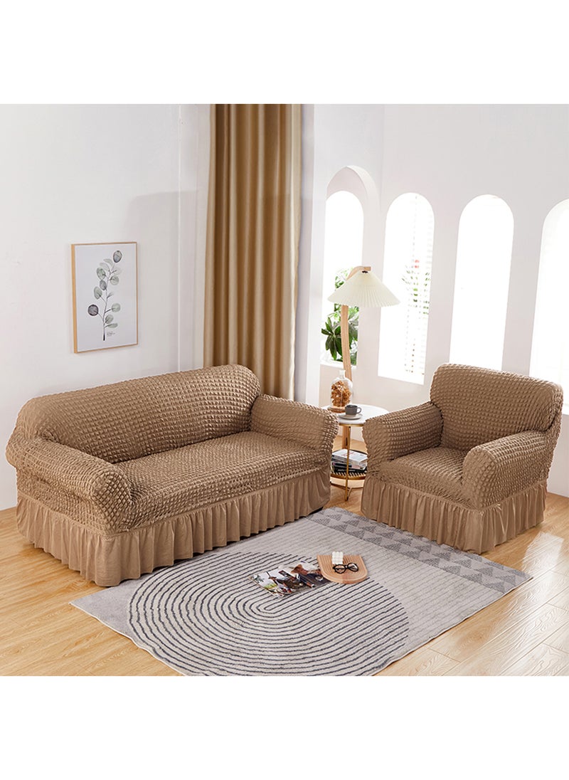 GOOTOY 4-Piece Couch Sofa Cover with Skirt Durable Washable High Elastic Stretchable Easy Fit Universal Furniture Protector - Image 3