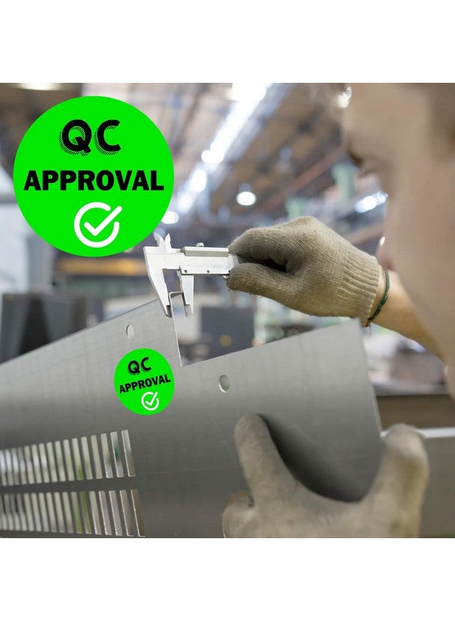 سمارستيكرس ملصقات موافقة مراقبة الجودة مقاس 1 بوصة، ملصقات مراقبة جودة المخزون الخضراء لفحص مراقبة الجودة في المستودعات، 1000 قطعة - Image 2