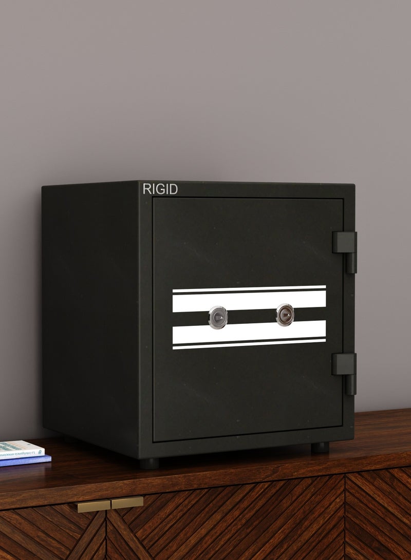 RIGID Fire Resistant Steel Safe with Dual Key Lock, 70Kg  - Image 4