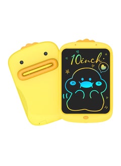 LCD Drawing Pad, 10inch LCD Writing Tablet Colorful Screen Tablet Toddler Drawing Toy Electronic Sketch Pad Reusable Writing Tablet for 3 4 5 6 7 Year Old Boys Girls Preschool Birthday Age 3-7(Yellow)