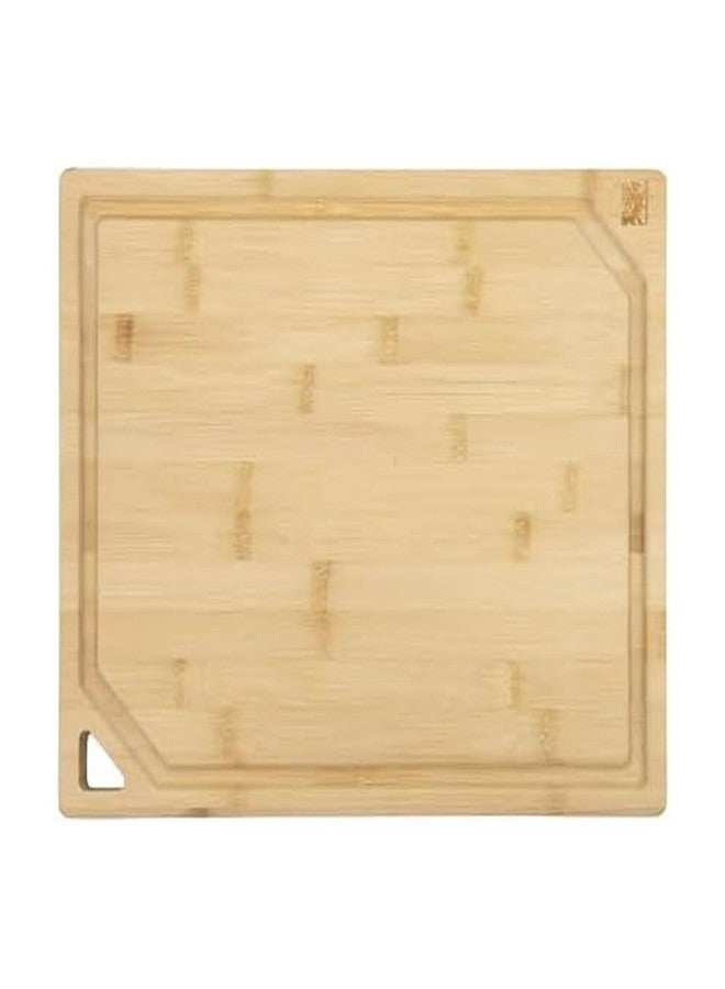 Sabatier Large Cutting Board with Perimeter Juice Trench and Recessed Handles for Entertaining and Meal Prep, Reversible Kitchen Chopping Board, Bread Board with Built-In Grooves, 11x14-Inch, Bamboo - Image 1