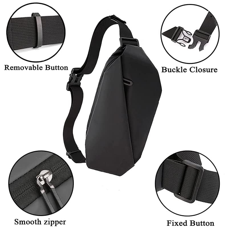 GUSTAVE Waist Bag For Unisex With Adjustable Strap, Stylish Fanny Pack Waterproof Chest Bag Lightweight Belt Bag For Running Travel Sports Cycling Workout Gym Outdoor - Image 5